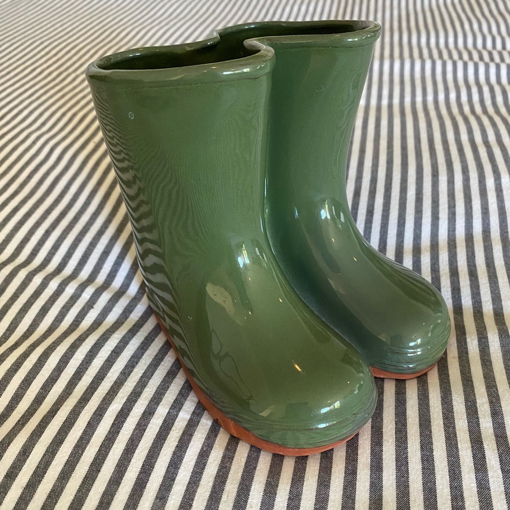 Cottage Core Ceramic Rain Boots Vase